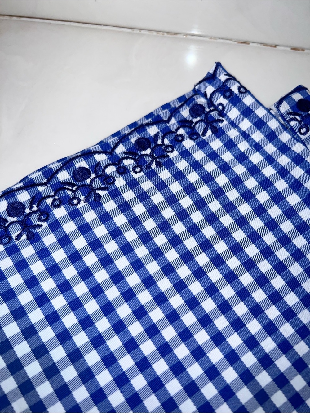 💙 Talbots Petites Blue White Gingham Capri Pants Women’s 14P Coastal Preppy💙 - Picture 6 of 11